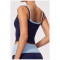 Custom Yoga Vest|Wholesale Quick-dry yoga tank top with color-block design for running and fitness