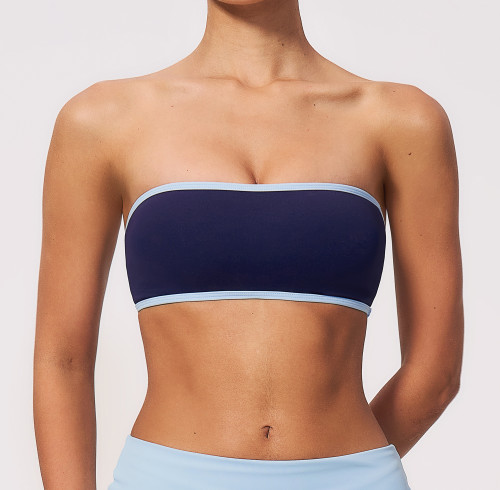 Custom Yoga bra|Wholesale Breathable, form-fitting yoga crop top/bandeau for running and fitness.