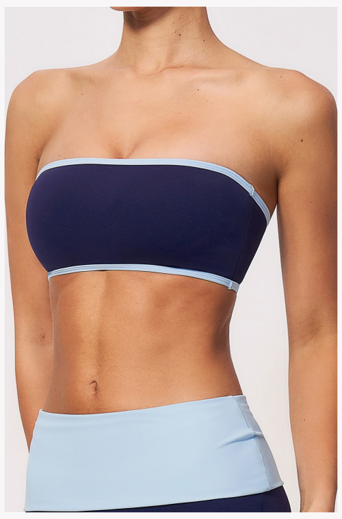 Custom Yoga bra|Wholesale Breathable, form-fitting yoga crop top/bandeau for running and fitness.