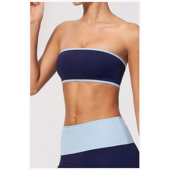 Custom Yoga bra|Wholesale Breathable, form-fitting yoga crop top/bandeau for running and fitness.