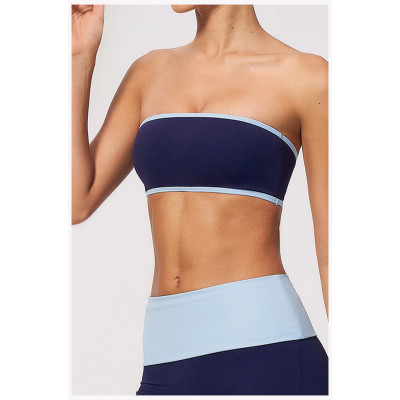 Custom Yoga bra|Wholesale Breathable, form-fitting yoga crop top/bandeau for running and fitness.