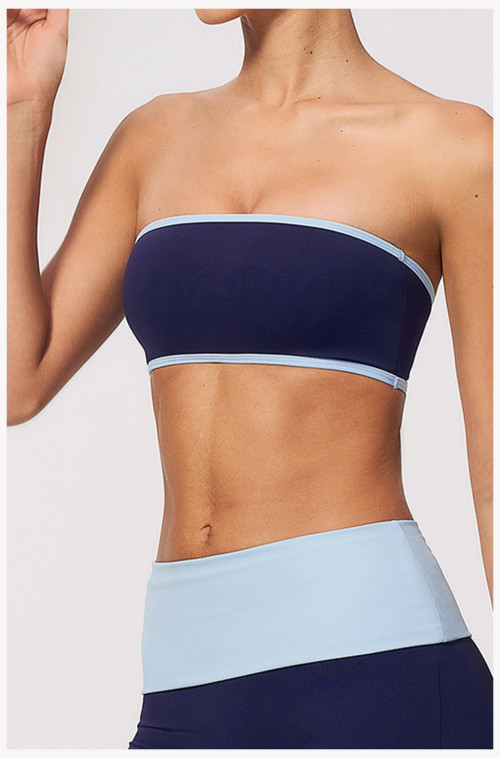 Custom Yoga bra|Wholesale Breathable, form-fitting yoga crop top/bandeau for running and fitness.