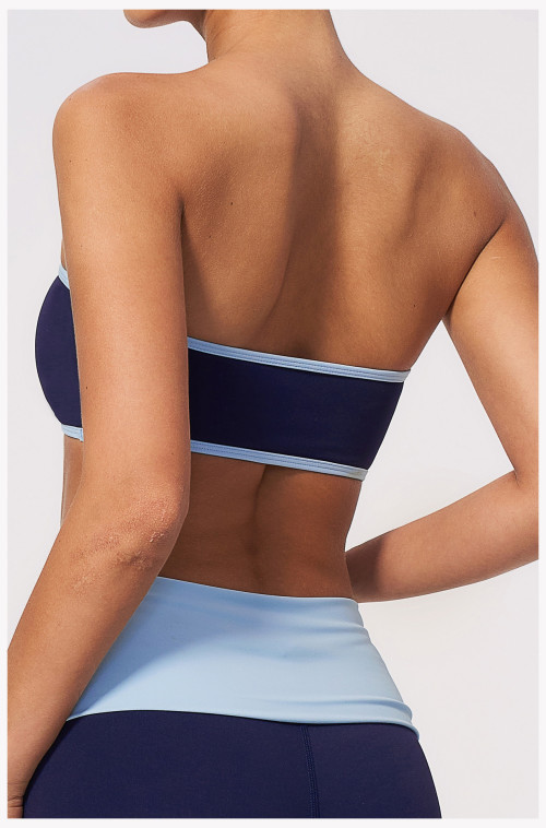 Custom Yoga bra|Wholesale Breathable, form-fitting yoga crop top/bandeau for running and fitness.