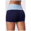 Custom Sports Shorts|Wholesale Women's High-Waisted Color-Block Yoga Shorts for Fitness and Running