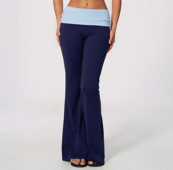 Custom yoga leggings|Wholesale Women color-block flared yoga pant wide-leg athletic pant for Pilates