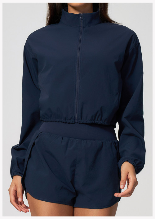 Custom Yoga Jackets | Wholesale Breathable quick-dry wind-resistant yoga jacket stand-up collar
