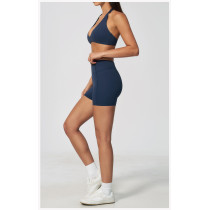 Custom Yoga Sets|Supplier of  New Women Sports Set Halter-Neck Open-Back Tummy-Control Running Gear