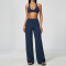 Custom Yoga Sets|Supplier of  Yoga Set Halter-Neck Tank Top Built-in Pads&Casual Flared Leggings