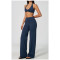 Custom Yoga Sets|Supplier of  Yoga Set Halter-Neck Tank Top Built-in Pads&Casual Flared Leggings
