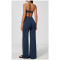 Custom Yoga Sets|Supplier of  Yoga Set Halter-Neck Tank Top Built-in Pads&Casual Flared Leggings