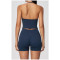 Custom Yoga Sets|Supplier of  Fashion high-waisted yoga wear with deep-V halter neck outdoor sports