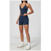 Custom Yoga Sets|Supplier of  Fashion high-waisted yoga wear with deep-V halter neck outdoor sports