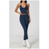 Custom Yoga Sets|Supplier of  New Women's High-Stretch Tummy-Control Yoga Set with Halter-Neck Top