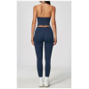 Custom Yoga Sets|Supplier of  New Women's High-Stretch Tummy-Control Yoga Set with Halter-Neck Top