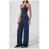 Custom Yoga Sets|Supplier of  yoga with deep V-neck sweat-wicking breathable stylish flared Leggings