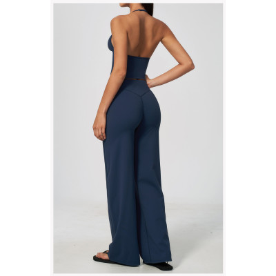 Custom Yoga Sets|Supplier of  yoga with deep V-neck sweat-wicking breathable stylish flared Leggings