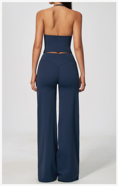 Custom Yoga Sets|Supplier of yoga with deep V-neck sweat-wicking breathable stylish flared Leggings