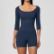 Custom Yoga Sets|Supplier of  Two-piece yoga set elbow-length sleeves—quick-drying and breathable
