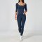 Custom Yoga Sets|Supplier of  Long-sleeve yoga outfit set high-waisted tummy-control sports fitness