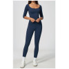 Custom Yoga Sets|Supplier of  Long-sleeve yoga outfit set high-waisted tummy-control sports fitness
