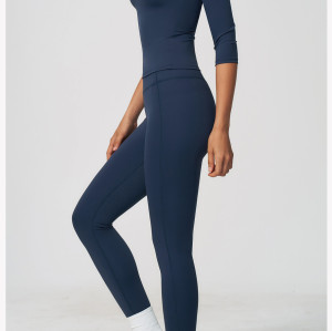 Custom Yoga Sets|Supplier of Long-sleeve yoga outfit set high-waisted tummy-control sports fitness