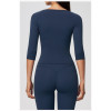 Custom long-sleeved sweatshirt |Wholesale Athletic Elbow-Length Sleeve Top Pilates Yoga Fitness Wear