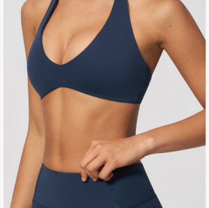 Custom Yoga bra|Wholesale Women's Wire-Free Yoga Sports Bra – Shock-Absorbing Push-Up Fitness-Ready