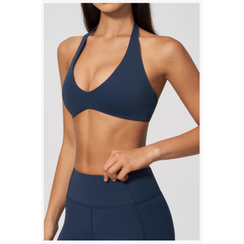 Custom Yoga bra|Wholesale Women's Wire-Free Yoga Sports Bra – Shock-Absorbing Push-Up Fitness-Ready