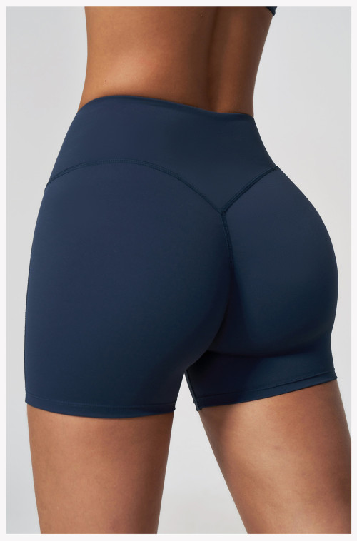 Custom Sports Shorts|Wholesale High-Waisted Stretchy Yoga Shorts for Peach-Shaped Butt Fitness Wear
