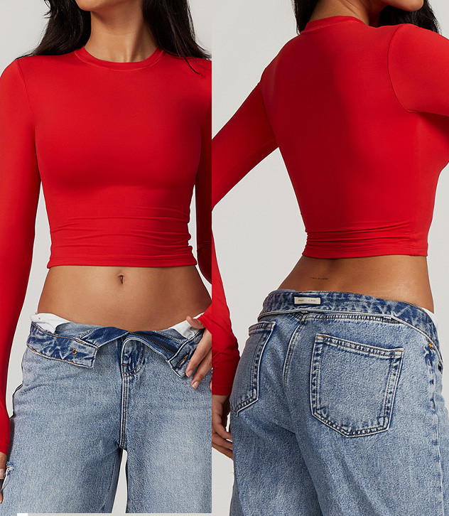 Custom Women's Long Sleeve Top Fabric and Weight