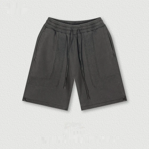 Custom Shorts For Men | Wholesale Custom Logo Design Dark Gray Cotton Boxer Shorts Quick Dry Casual