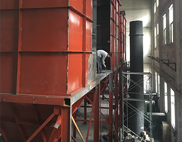 Industrial dust collector installation