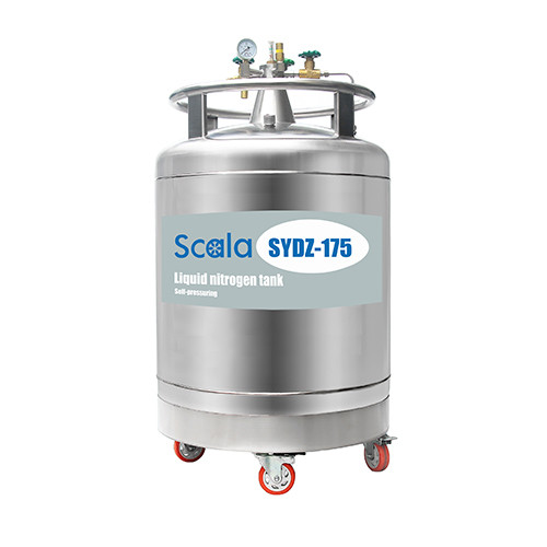 SYDZ-175, liquid nitrogen storage, liquid nitrogen tank, self-pressuring stainless-steel tank