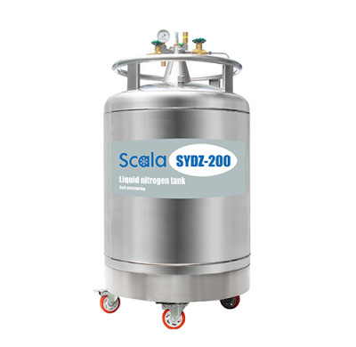 SYDZ-200, liquid nitrogen storage, liquid nitrogen tank, self-pressuring stainless-steel tank