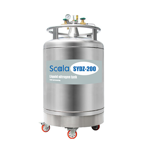 SYDZ-200, liquid nitrogen storage, liquid nitrogen tank, self-pressuring stainless-steel tank