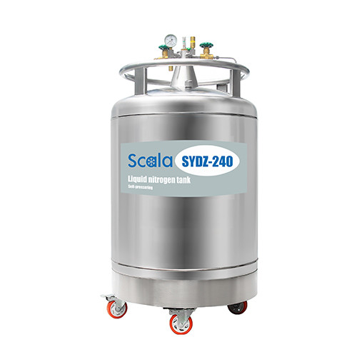 SYDZ-240, liquid nitrogen storage, liquid nitrogen tank, self-pressuring stainless-steel tank