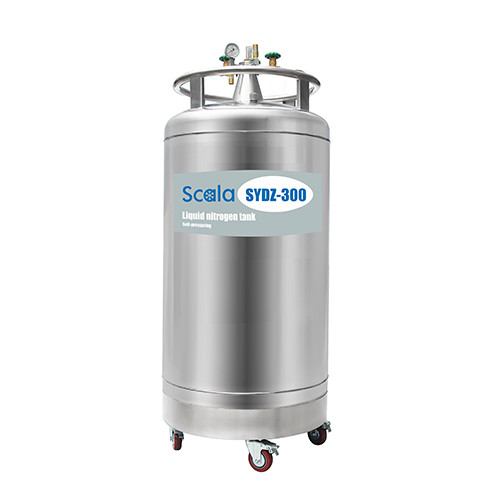 SYDZ-300, liquid nitrogen storage, liquid nitrogen tank, self-pressuring stainless-steel tank