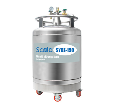 SYDZ-150, 150L LN2 dispensing and storage liquid nitrogen tank self-pressuring stainless-steel tank