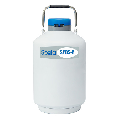 6L Liquid Nitrogen Container Aluminum Alloy Liquid Nitrogen Tank Portable LN2 sample storage