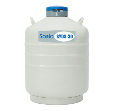 30L Liquid Nitrogen Container Aluminum Alloy Liquid Nitrogen Tank Portable Cryogenic Container