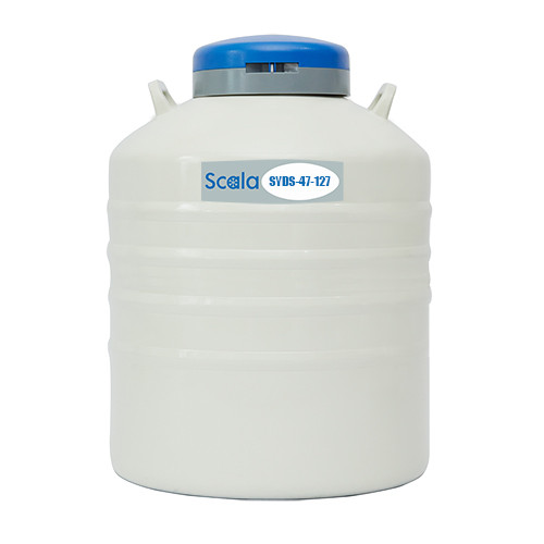 47L Liquid Nitrogen Container Aluminum Alloy Liquid Nitrogen Tank Cryogenic Sample Container