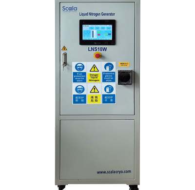 On-site liquid nitrogen generator, 99.999% purity, 10L/day, PLC, HMI touch screen, 4G & WiFi