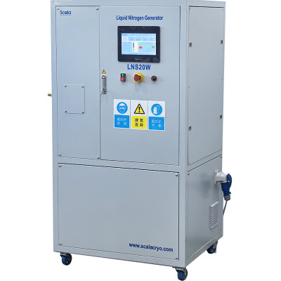 Liquid nitrogen generator, 99.999% purity, 20L/day, 50L tank, PLC, HMI screen, 4G, WiFi, OEM/ODM