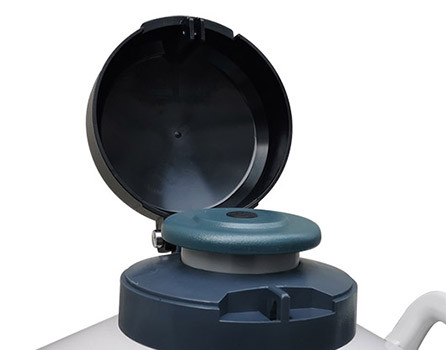 cap and lock_liquid nitrogen container_liquid nitrogen tank_liquid nitrogen dewar_liquid nitrogen sample container_Liquid Nitrogen Biological Container_portable cryogenic container