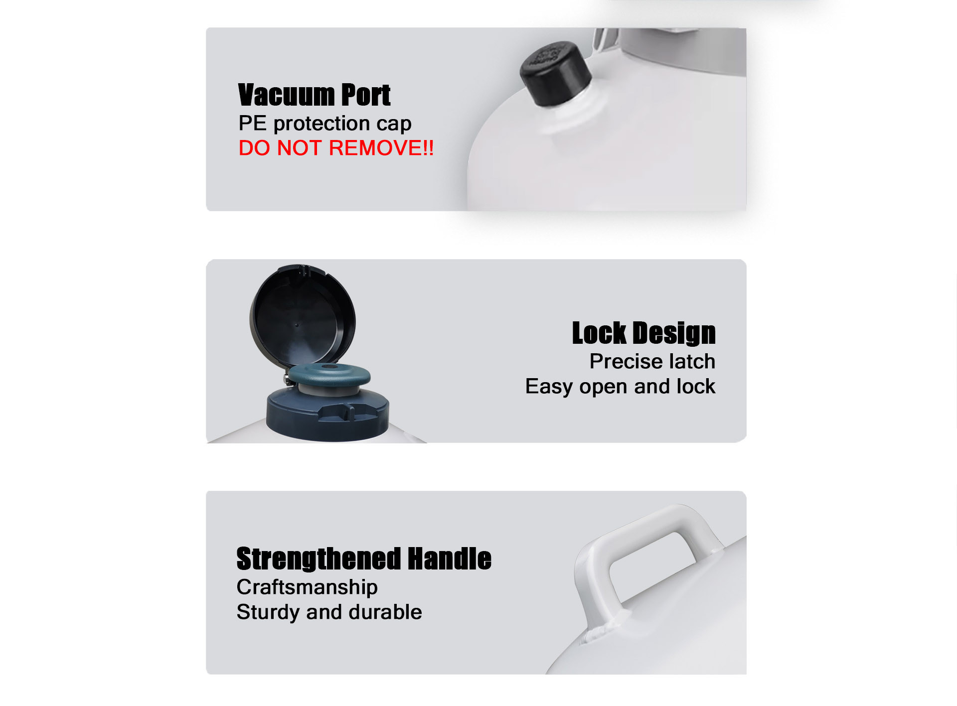 features_liquid nitrogen container_216mm open liquid nitrogen container_low LN2 consumption tank_liquid nitrogen sample container_ln2 tank_ln2 container