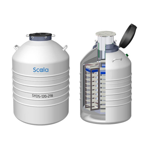 120L Aviation Aluminum Alloy Liquid Nitrogen Container for Static Storage of Samples