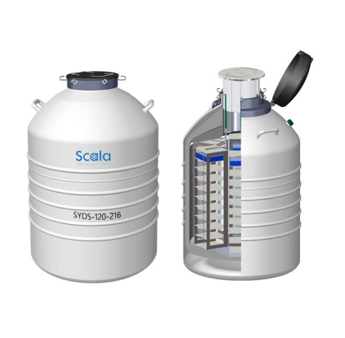 120L Aviation Aluminum Alloy Liquid Nitrogen Container for Static Storage of Samples