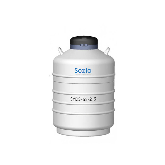 65L liquid nitrogen container 216mm open low LN2 consumption sample freezing tissue vaccine
