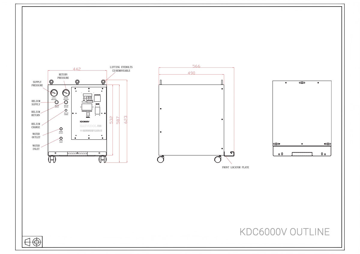 GA_Drawing KDC6000V_Helium Compressor_Coldhead Compressor_He Compressor KDC6000V