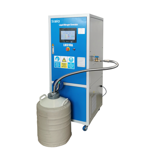 On-site liquid nitrogen generator, 99.999% purity, 10L/day, PLC, 10'' HMI screen, 4G & WiFi